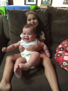 #MommyHelp Andee having fun with baby brother Cody.  Now we need to teach her to make sacrifices for him, sharing is a good start.